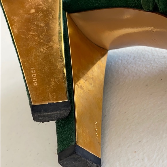 Green suede Gucci heels - Picture 11 of 12